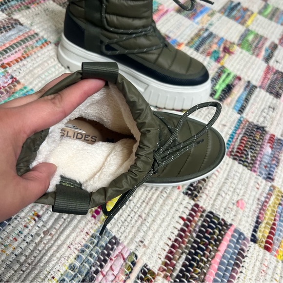 J Slides ROBERTA Khaki Nylon 7.5 - Picture 5 of 8